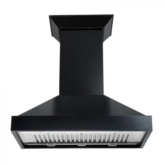 ZLINE 30" Designer Series Wooden Wall Range Hood in Black, KBCC - 30 - Farmhouse Kitchen and Bath
