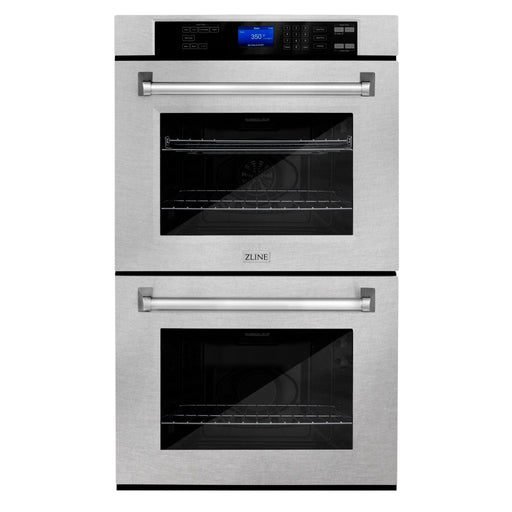 ZLINE 30" Double Wall Oven, DuraSnow Finish, Self Cleaning, AWDS - 30 - Farmhouse Kitchen and Bath