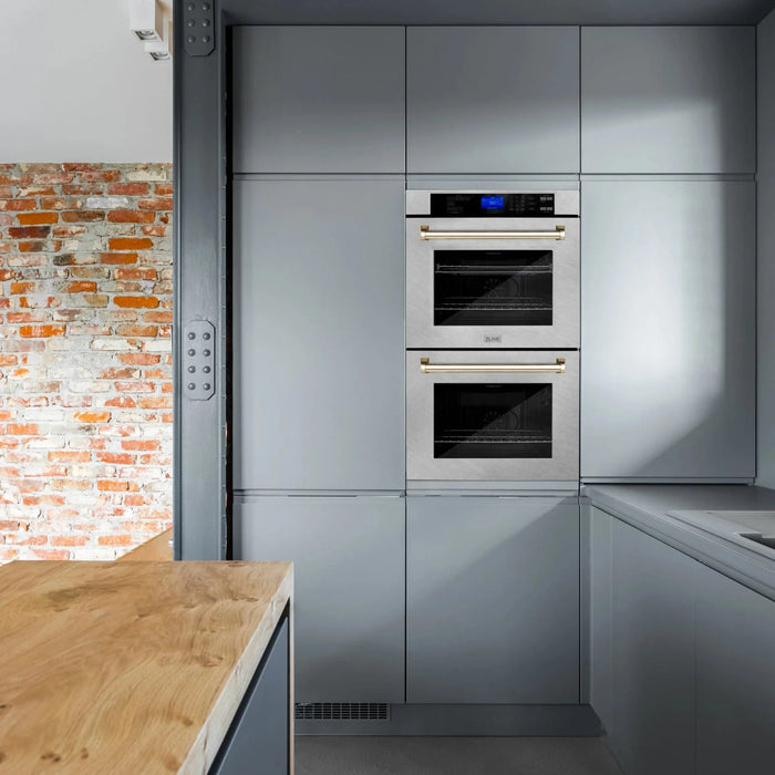 ZLINE 30" Double Wall Oven, DuraSnow Finish, Self Cleaning, AWDSZ - 30 - G - Farmhouse Kitchen and Bath
