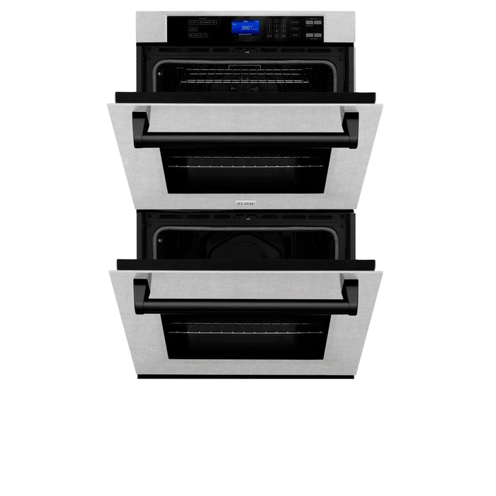 ZLINE 30" Double Wall Oven, DuraSnow Finish, Self Cleaning, AWDSZ - 30 - MB - Farmhouse Kitchen and Bath
