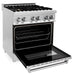 ZLINE 30" Dual Fuel Oven Range, Stainless Steel, Brass Burners, RA - BR - 30 - Farmhouse Kitchen and Bath