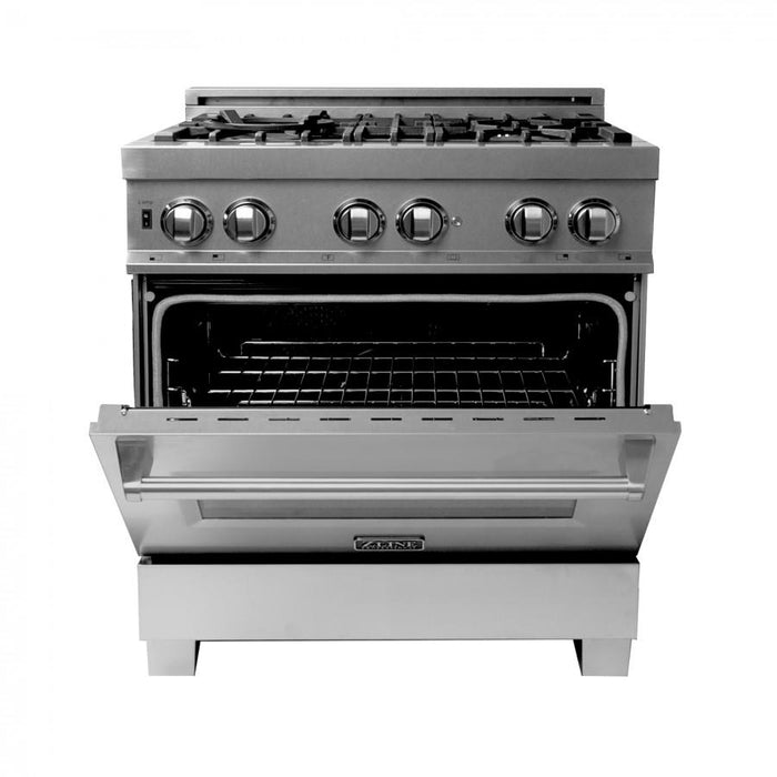 ZLINE 30" Dual Fuel Range, Snow Stainless, Snow Stainless Door, RAS - SN - 30 - Farmhouse Kitchen and Bath