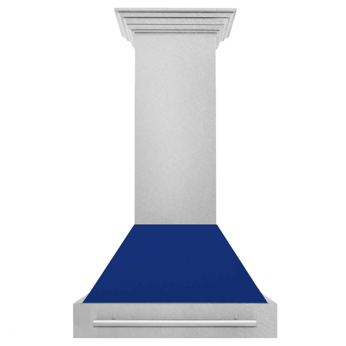 ZLINE 30" DuraSnow® Stainless Steel Range Hood with Color Shell Options 8654SNX - BG - 30 - Farmhouse Kitchen and Bath