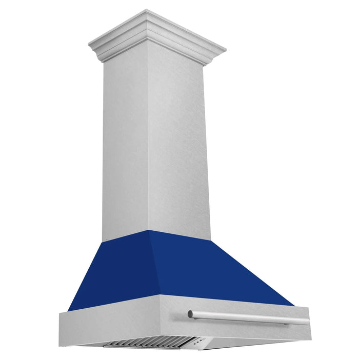 ZLINE 30" DuraSnow® Stainless Steel Range Hood with Color Shell Options 8654SNX - BG - 30 - Farmhouse Kitchen and Bath
