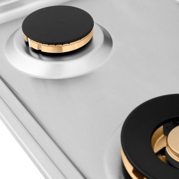 ZLINE 30" Gas Cooktop with 4 Gas Brass Burners RC - BR - 30 - Farmhouse Kitchen and Bath
