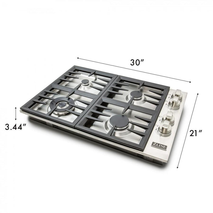 ZLINE 30" Gas Cooktop with 4 Gas Burners RC30 - Farmhouse Kitchen and Bath