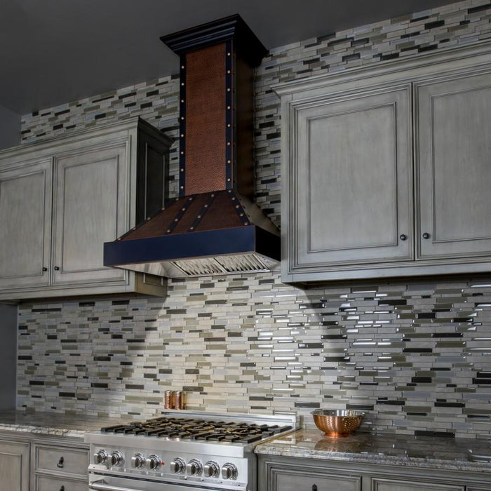 ZLINE 30" Hand - Hammered Copper Finish Wall Range Hood, 655 - HBBBB - 30 - Farmhouse Kitchen and Bath