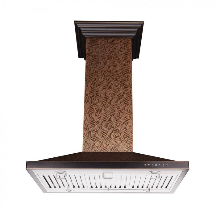 ZLINE 30" Hand Hammered Copper Island Range Hood, 8GL2Hi - 30 - Farmhouse Kitchen and Bath
