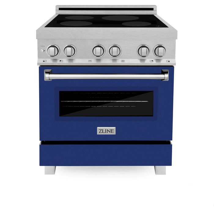 ZLINE 30" Induction Range in DuraSnow with a 4 Element Stove and Electric Oven RAINDS - BG - 30 - Farmhouse Kitchen and Bath