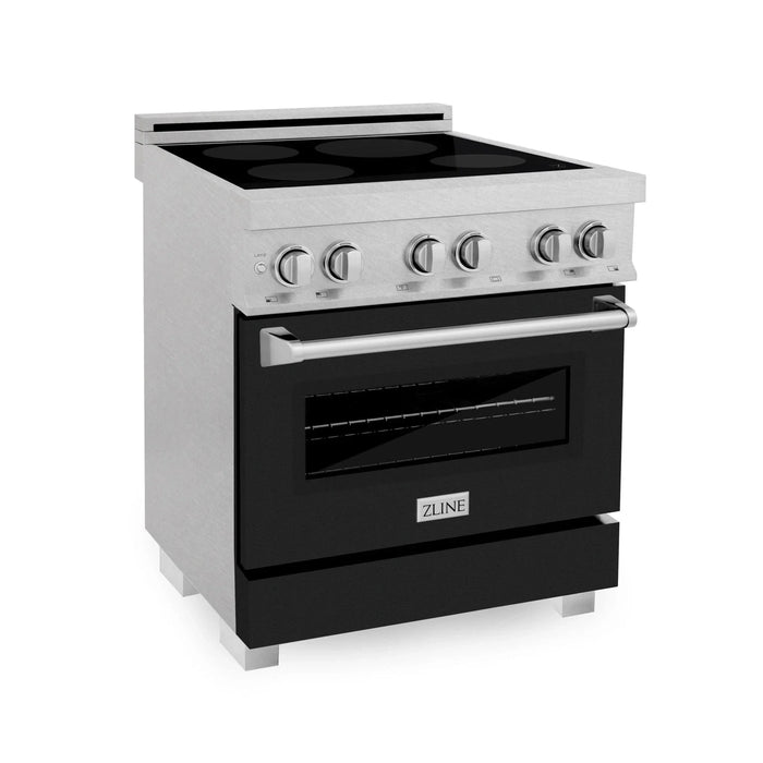 ZLINE 30" Induction Range in DuraSnow with a 4 Element Stove and Electric Oven RAINDS - BLM - 30 - Farmhouse Kitchen and Bath