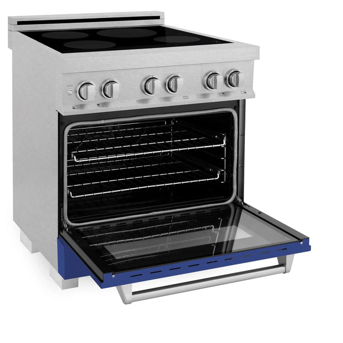 ZLINE 30" Induction Range in DuraSnow with a 4 Element Stove and Electric Oven RAINDS - BM - 30 - Farmhouse Kitchen and Bath