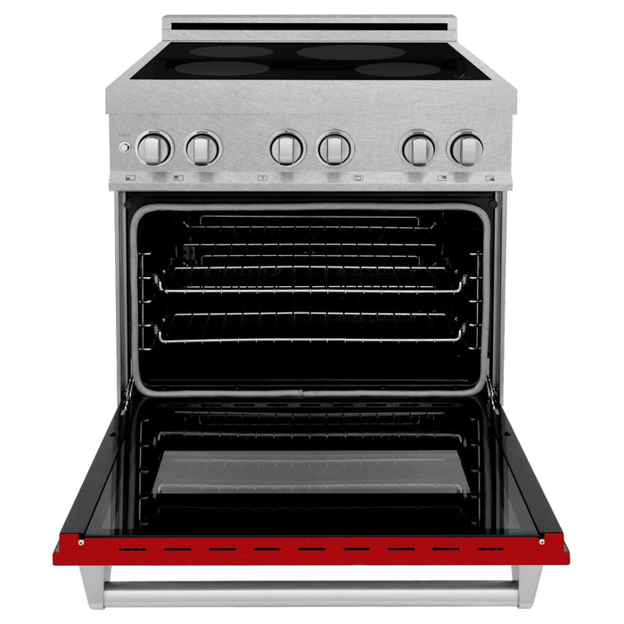 ZLINE 30" Induction Range in DuraSnow with a 4 Element Stove and Electric Oven RAINDS - RG - 30 - Farmhouse Kitchen and Bath