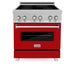 ZLINE 30" Induction Range in DuraSnow with a 4 Element Stove and Electric Oven RAINDS - RG - 30 - Farmhouse Kitchen and Bath
