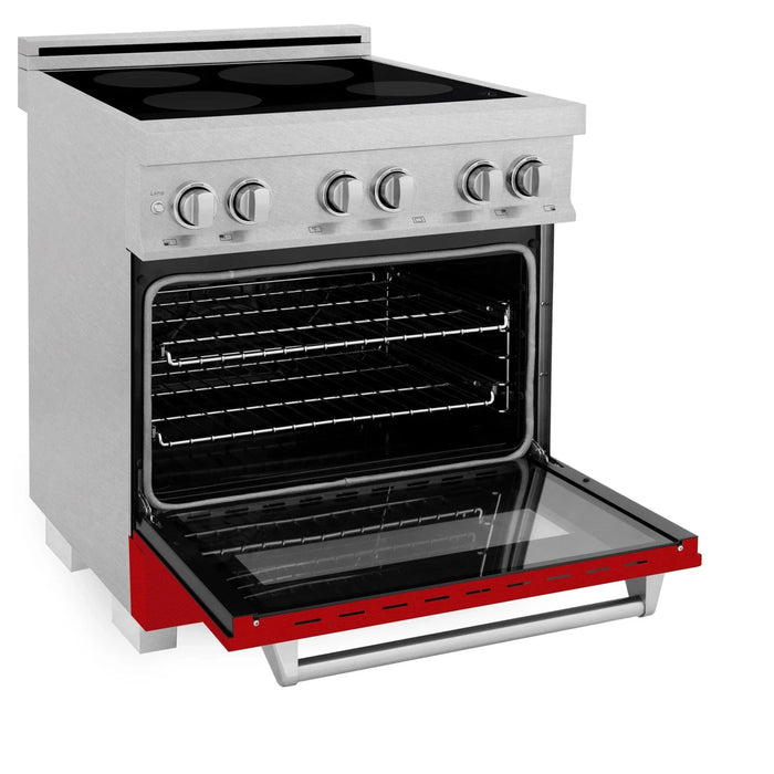 ZLINE 30" Induction Range in DuraSnow with a 4 Element Stove and Electric Oven RAINDS - RG - 30 - Farmhouse Kitchen and Bath