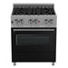 ZLINE 30" Professional Dual Fuel Range, Snow Stainless, Black Matte Door, RAS - BLM - 30 - Farmhouse Kitchen and Bath