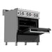 ZLINE 30" Professional Dual Fuel Range, Snow Stainless, Black Matte Door, RAS - BLM - 30 - Farmhouse Kitchen and Bath