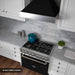 ZLINE 30" Professional Dual Fuel Range, Snow Stainless, Black Matte Door, RAS - BLM - 30 - Farmhouse Kitchen and Bath