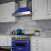 ZLINE 30" Professional Dual Fuel Range, Snow Stainless, Blue Matte Door, RAS - BM - 30 - Farmhouse Kitchen and Bath