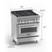 ZLINE 30" Professional Dual Fuel Range, Snow Stainless, Blue Matte Door, RAS - BM - 30 - Farmhouse Kitchen and Bath