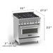 ZLINE 30" Professional Dual Fuel Range with Black Matte Door, RA - BLM - 30 - Farmhouse Kitchen and Bath