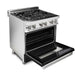 ZLINE 30" Professional Dual Fuel Range with Black Matte Door, RA - BLM - 30 - Farmhouse Kitchen and Bath