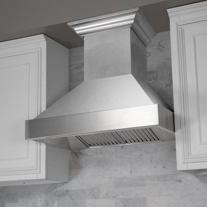 ZLINE 30" Snow Finish Stainless Range Hood with Snow Finish Shell, 8654SN - 30 - Farmhouse Kitchen and Bath