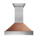 ZLINE 30" Snow Finish Wall Range Hood, Hammered Copper Shell, 8654HH - 30 - Farmhouse Kitchen and Bath