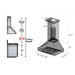 ZLINE 30" Snow Finish Wall Range Hood, Red Gloss Shell, 8654RG - 30 - Farmhouse Kitchen and Bath