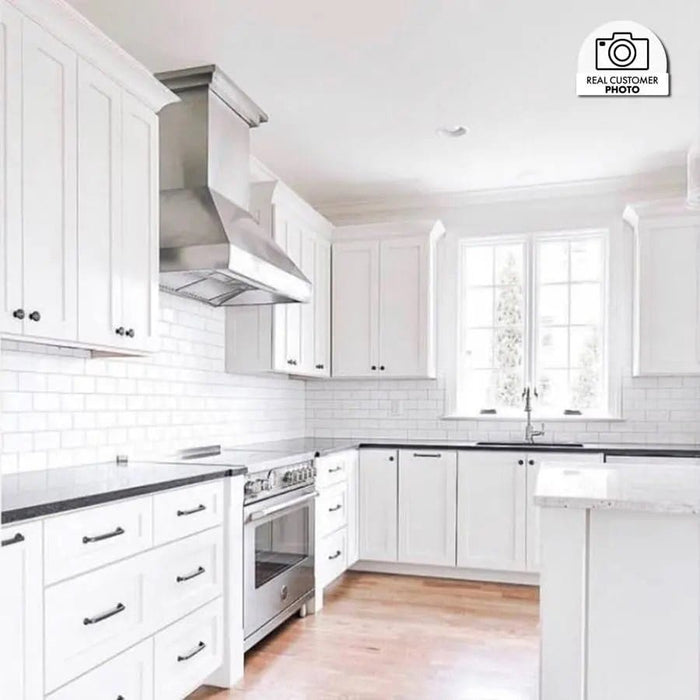 ZLINE 30" Stainless Steel Wall Range Hood, 587 - 30 - Farmhouse Kitchen and Bath
