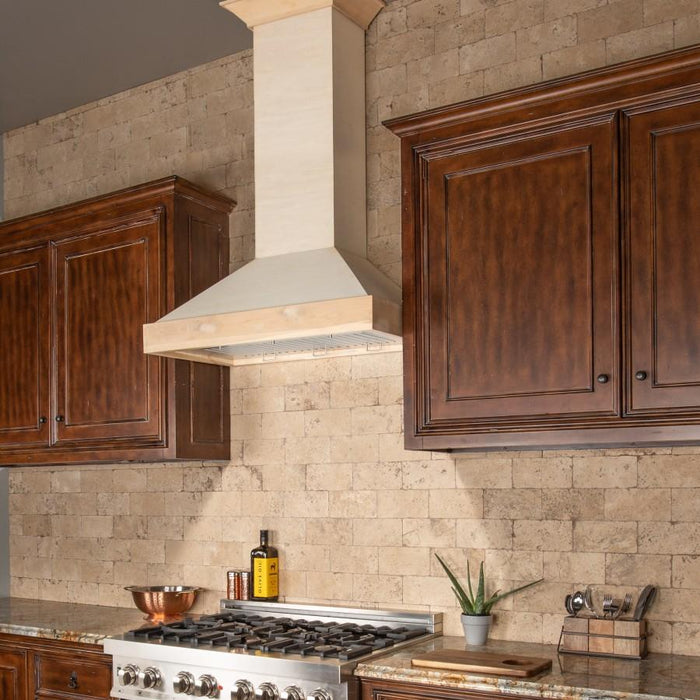 ZLINE 30" Unfinished Wooden Wall Range Hood, KBUF - 30 - Farmhouse Kitchen and Bath