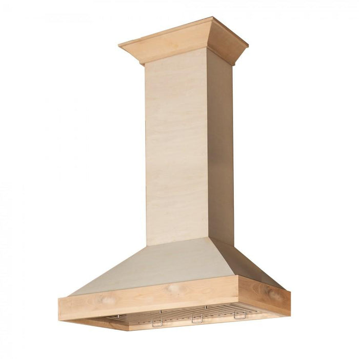 ZLINE 30" Unfinished Wooden Wall Range Hood, KBUF - 30 - Farmhouse Kitchen and Bath