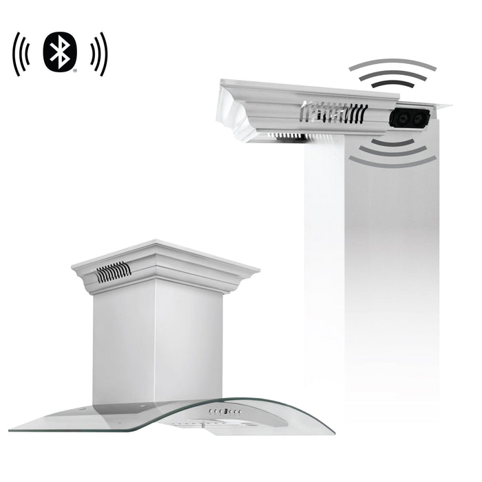 ZLINE 30" Wall Mount Range Hood, Bluetooth Speakers, KN4CRN - BT - 30 - Farmhouse Kitchen and Bath