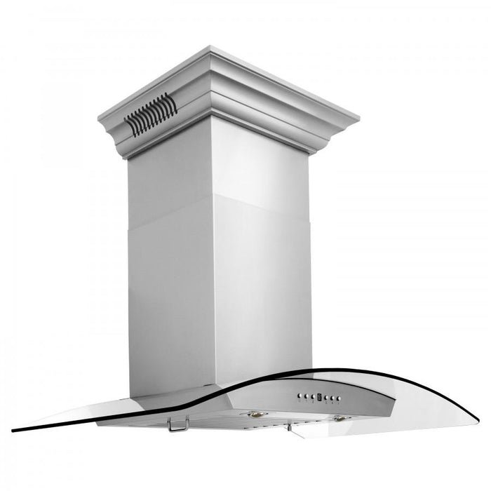 ZLINE 30" Wall Range Hood, Built - in CrownSound® Bluetooth Speakers, KZCRN - BT - 30 - Farmhouse Kitchen and Bath
