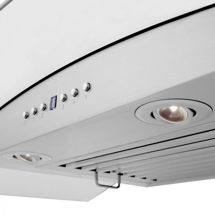 ZLINE 30" Wall Range Hood, Built - in CrownSound® Bluetooth Speakers, KZCRN - BT - 30 - Farmhouse Kitchen and Bath