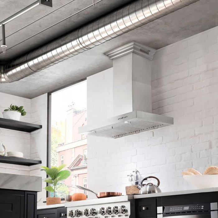 ZLINE 30" Wall Range Hood, CrownSound, Bluetooth Speakers, KECRN - BT - 30 - Farmhouse Kitchen and Bath