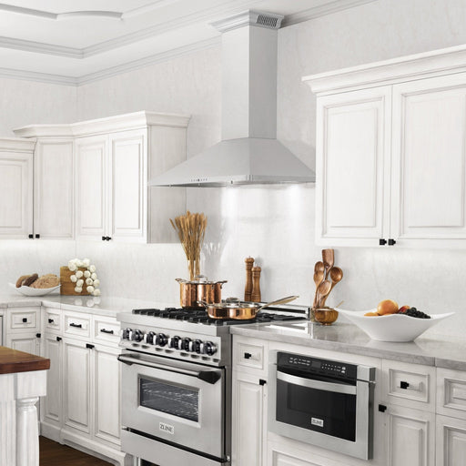 ZLINE 30" Wall Range Hood, Stainless, CrownSound Speakers, KF1CRN - BT - 30 - Farmhouse Kitchen and Bath