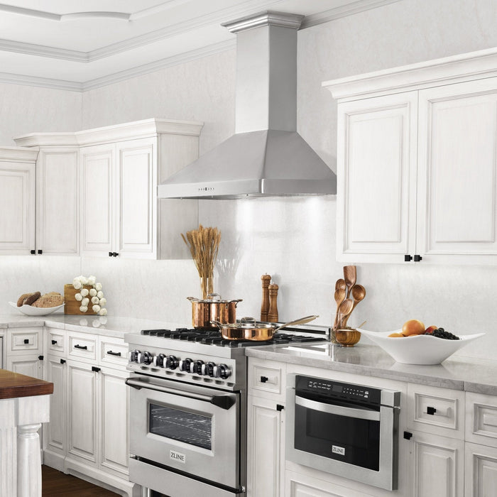 ZLINE 30" Wall Range Hood, Stainless, CrownSound Speakers, KF2CRN - BT - 30 - Farmhouse Kitchen and Bath