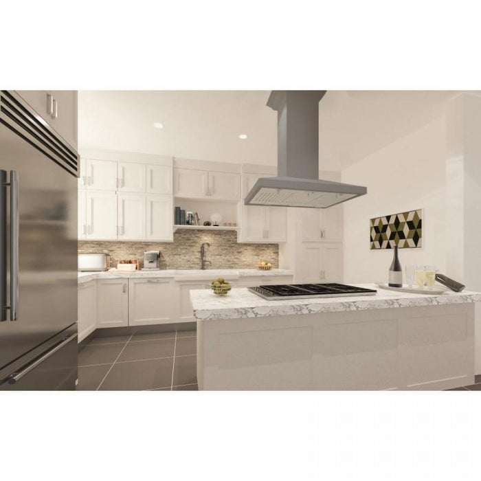 ZLINE 30" Wooden Island Mount Range Hood in Gray, KBiUU - RD - 30 - Farmhouse Kitchen and Bath