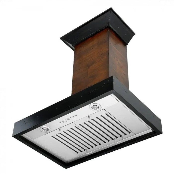 ZLINE 30" Wooden Wall Range Hood, Crown Molding KBAR - 30 - Farmhouse Kitchen and Bath