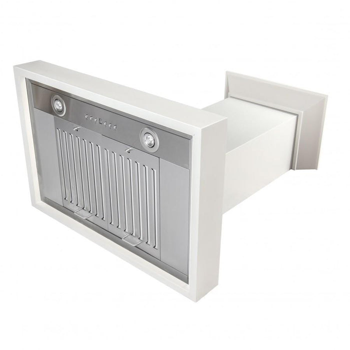 ZLINE 30" Wooden Wall Range Hood in Cottage White, KBTT - 30 - Farmhouse Kitchen and Bath