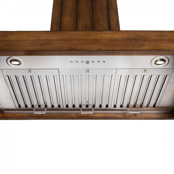 ZLINE 30" Wooden Wall Range Hood, Rustic Light, KPLL - 30 - Farmhouse Kitchen and Bath