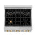 ZLINE 30"Autograph, Dual Fuel Range, Stainless, Gold Accents, RAZ - WM - 30 - G - Farmhouse Kitchen and Bath