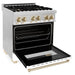ZLINE 30"Autograph, Dual Fuel Range, Stainless, Gold Accents, RAZ - WM - 30 - G - Farmhouse Kitchen and Bath