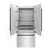 ZLINE 36" Autograph 19.6 cu. ft. 2 - Door Bottom Freezer Fridge Water/Ice Dispenser Stainless Steel Matte Black Accents RBIVZ - 304 - 36 - MB - Farmhouse Kitchen and Bath