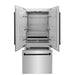 ZLINE 36" Autograph 19.6 cu. ft. 2 - Door Bottom Freezer Fridge Water/Ice Dispenser Stainless Steel Matte Black Accents RBIVZ - 304 - 36 - MB - Farmhouse Kitchen and Bath