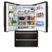 ZLINE 36" Autograph 22.5 cu. Ft French Door Refrigerator with Ice Maker Black Stainless Steel with Gold Accents RFMZ - 36 - BS - G - Farmhouse Kitchen and Bath