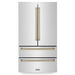 ZLINE 36" Autograph 22.5 cu. ft French Door Refrigerator with Ice Maker in Fingerprint Resistant Stainless Steel RFMZ - 36 - CB - Farmhouse Kitchen and Bath