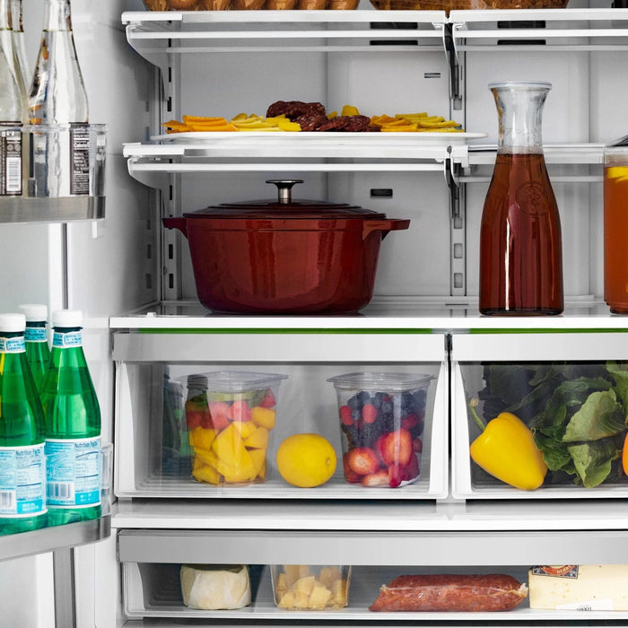 ZLINE 36" Autograph 22.5 cu. ft French Door Refrigerator with Ice Maker Stainless Steel RFMZ - 36 - G - Farmhouse Kitchen and Bath