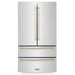 ZLINE 36" Autograph 22.5 cu. ft French Door Refrigerator with Ice Maker Stainless Steel RFMZ - 36 - G - Farmhouse Kitchen and Bath