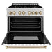 ZLINE 36" Autograph Dual Fuel Range, DuraSnow, White door, RASZ - WM - 36 - CB - Farmhouse Kitchen and Bath